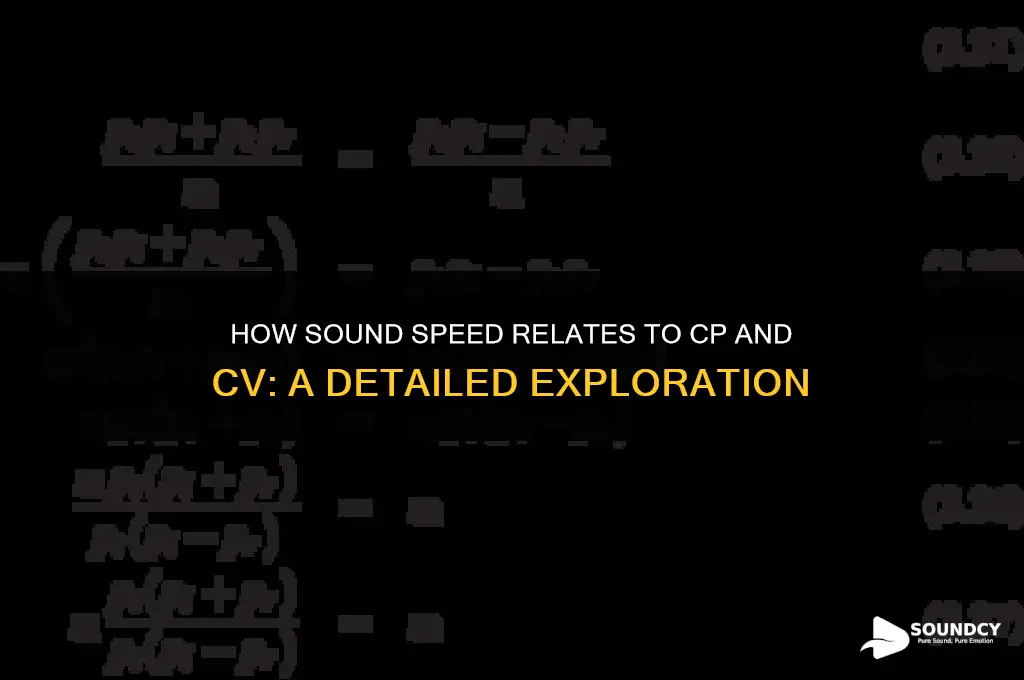 how does speed of sound depend on cp cv