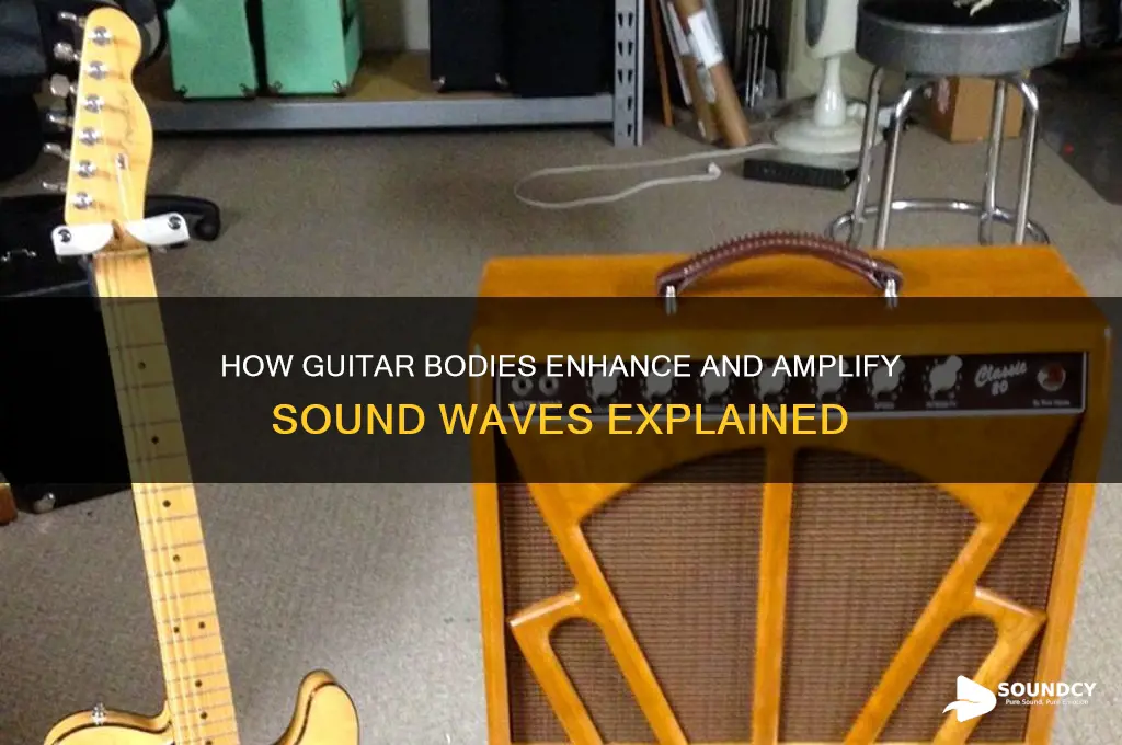 how does the body of a guitar amplify sound
