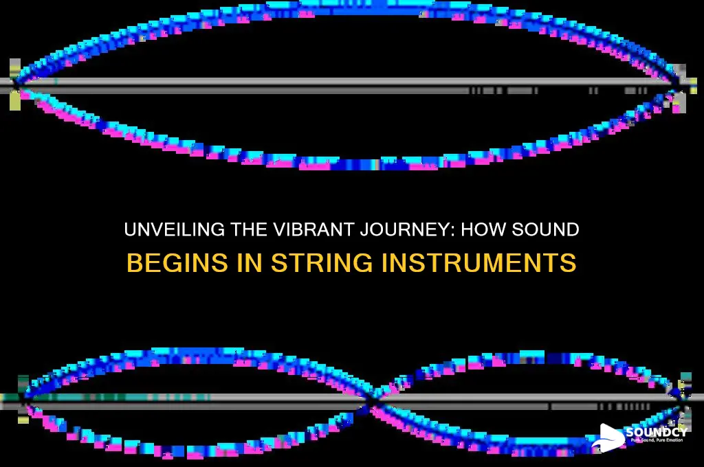 how does the sound start in a string instrument