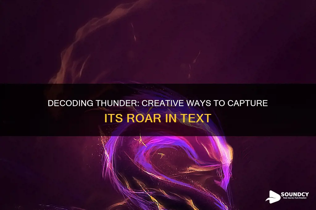 how does thunder sound in text