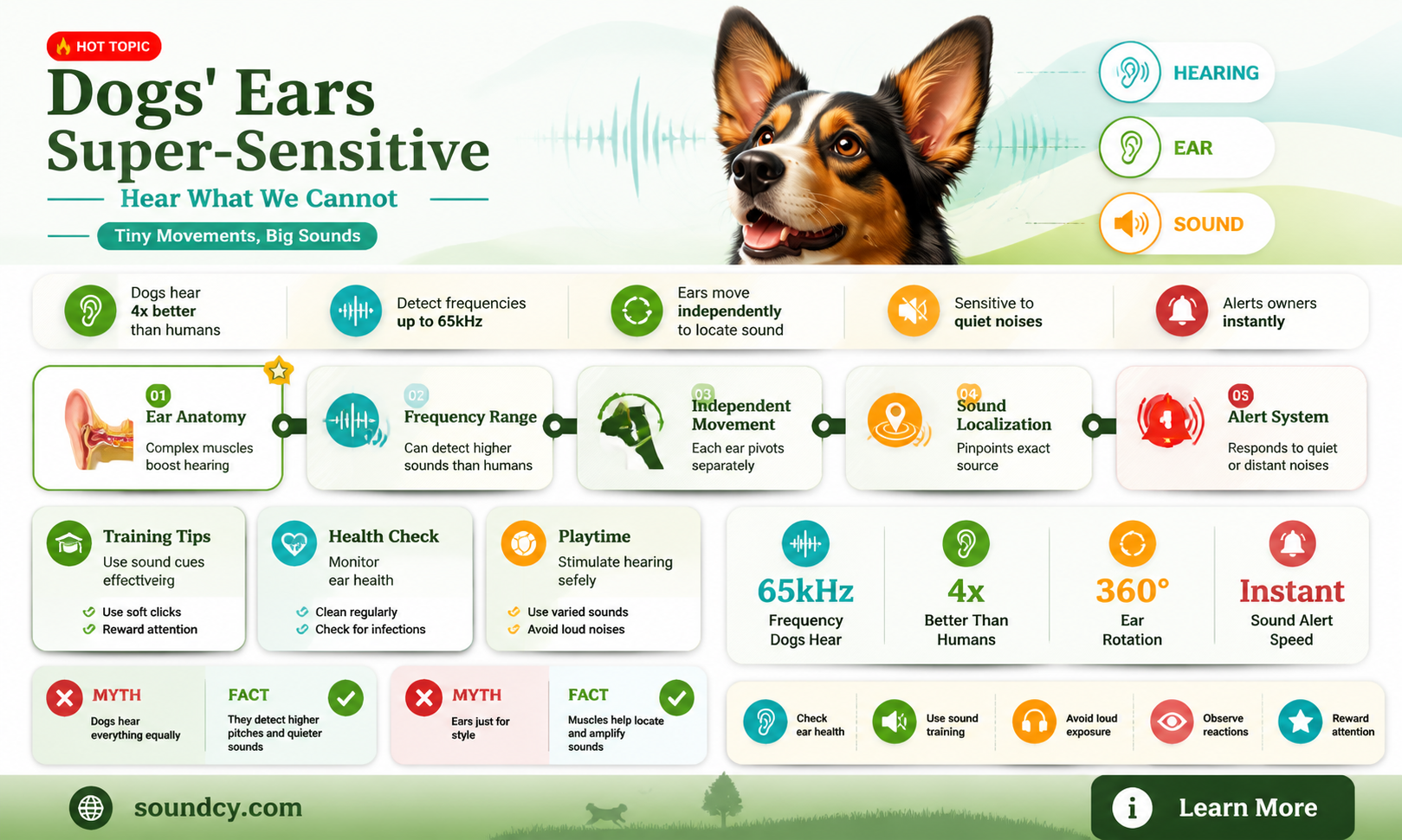 are dogs ears sensitive to sound