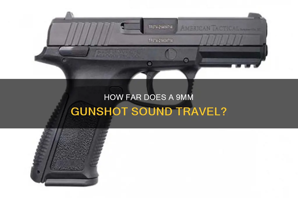 how far does the sound of a 9mm carry
