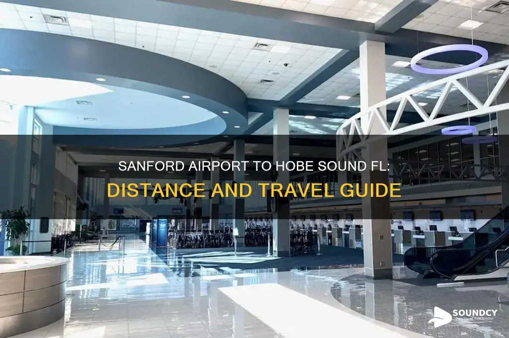 how far is sanford airport from hobe sound fl