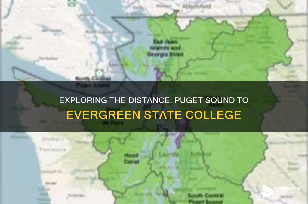 how far is the puget sound from evergreen state