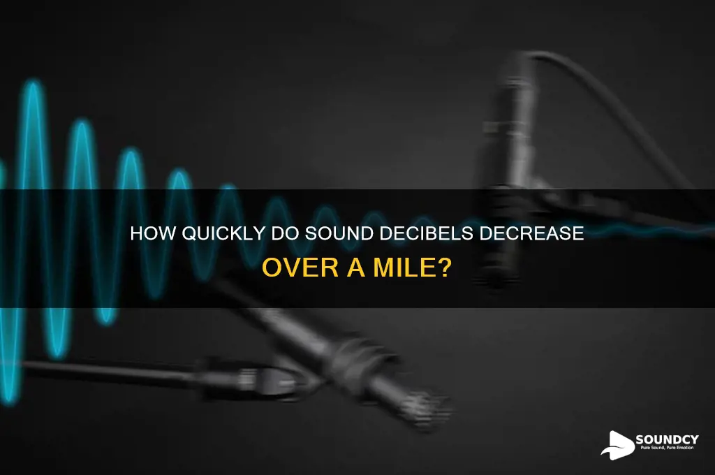 how fast do sound decibel drop over a mile