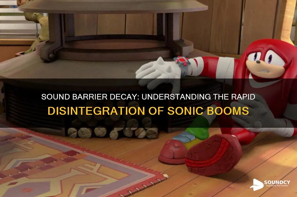 how fast does sound barrier decay