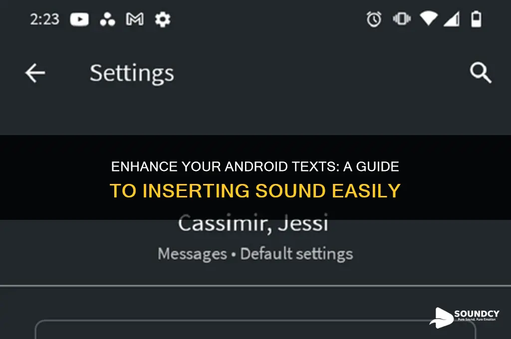 how insert sound in android text