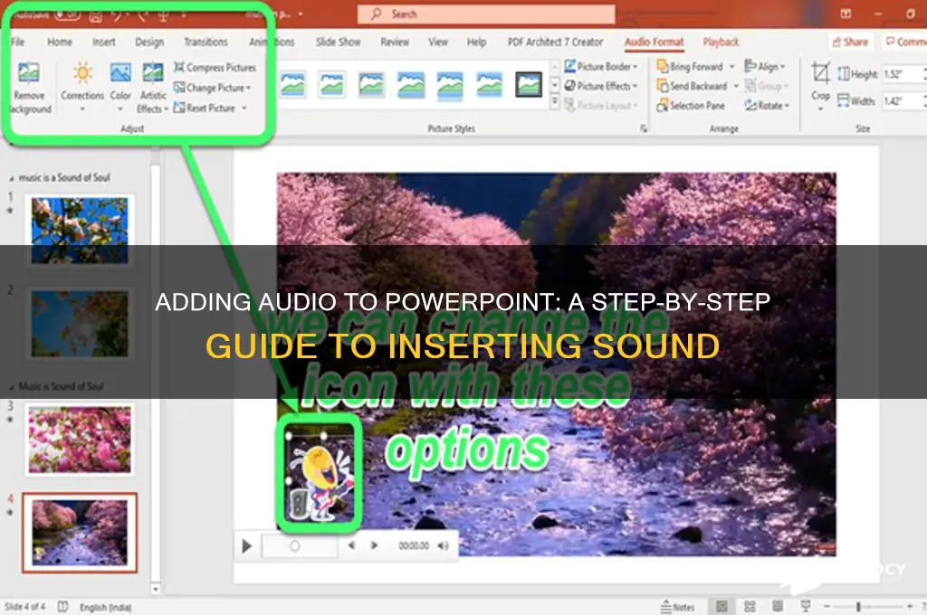 how insert sound in powerpoint