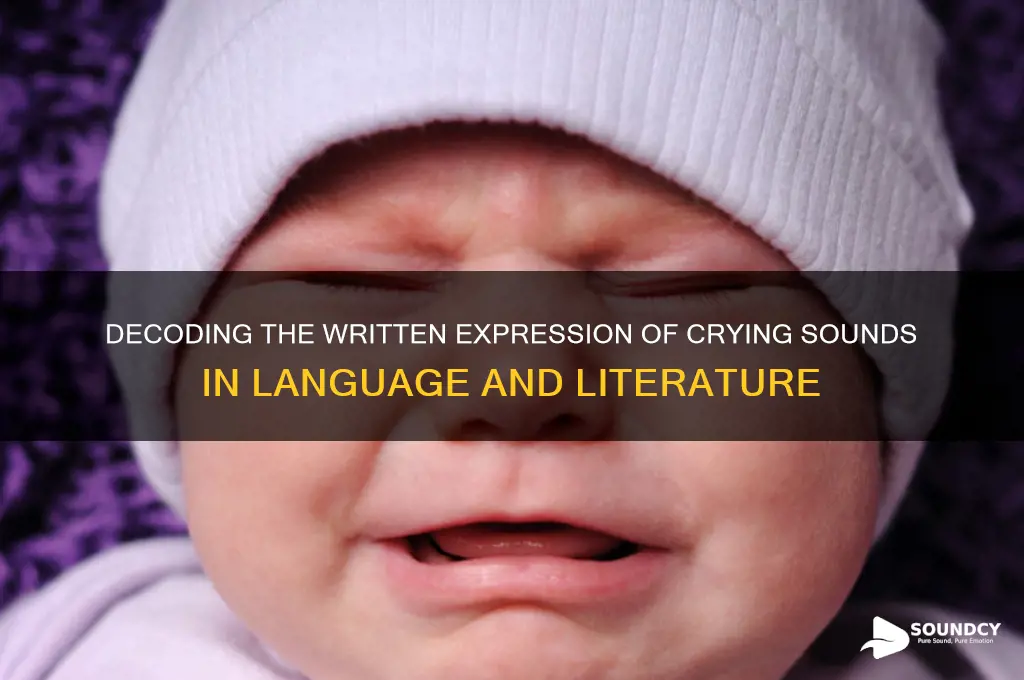 how is crying sound written