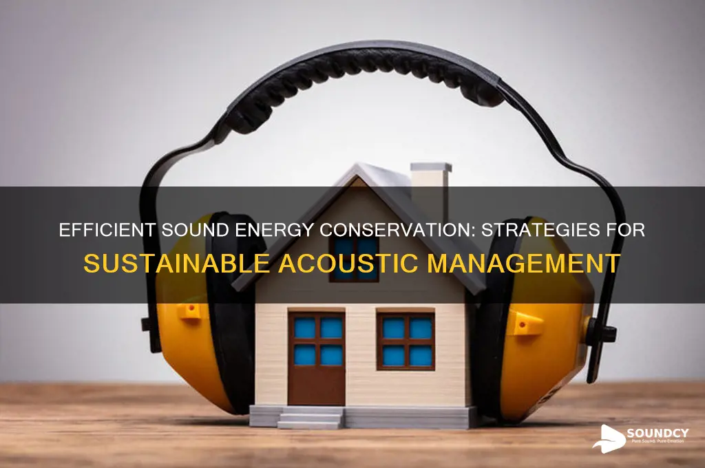 how is sound energy conserved