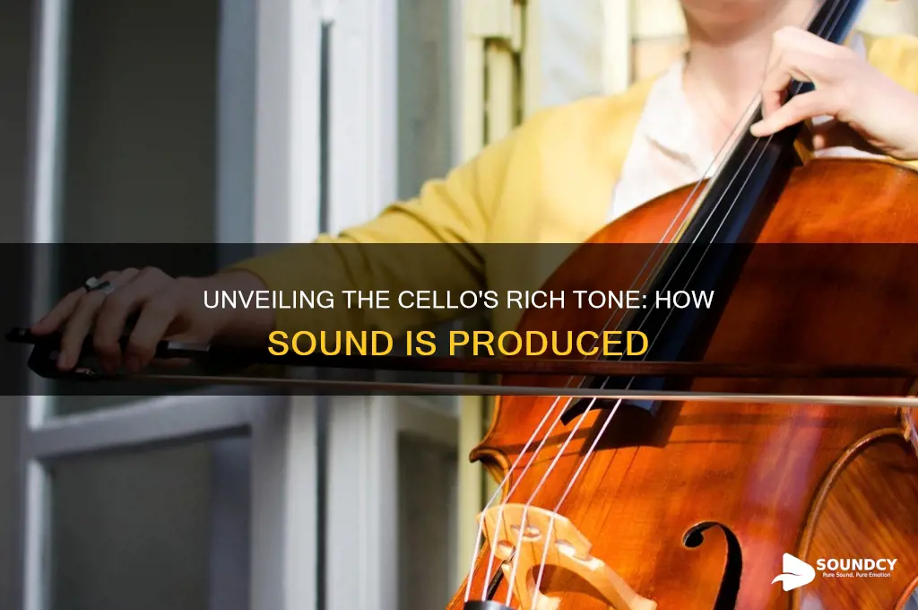 how is the cello sound produced