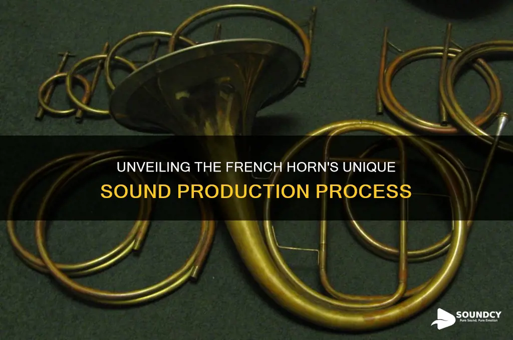 how is the sound of a french horn produced