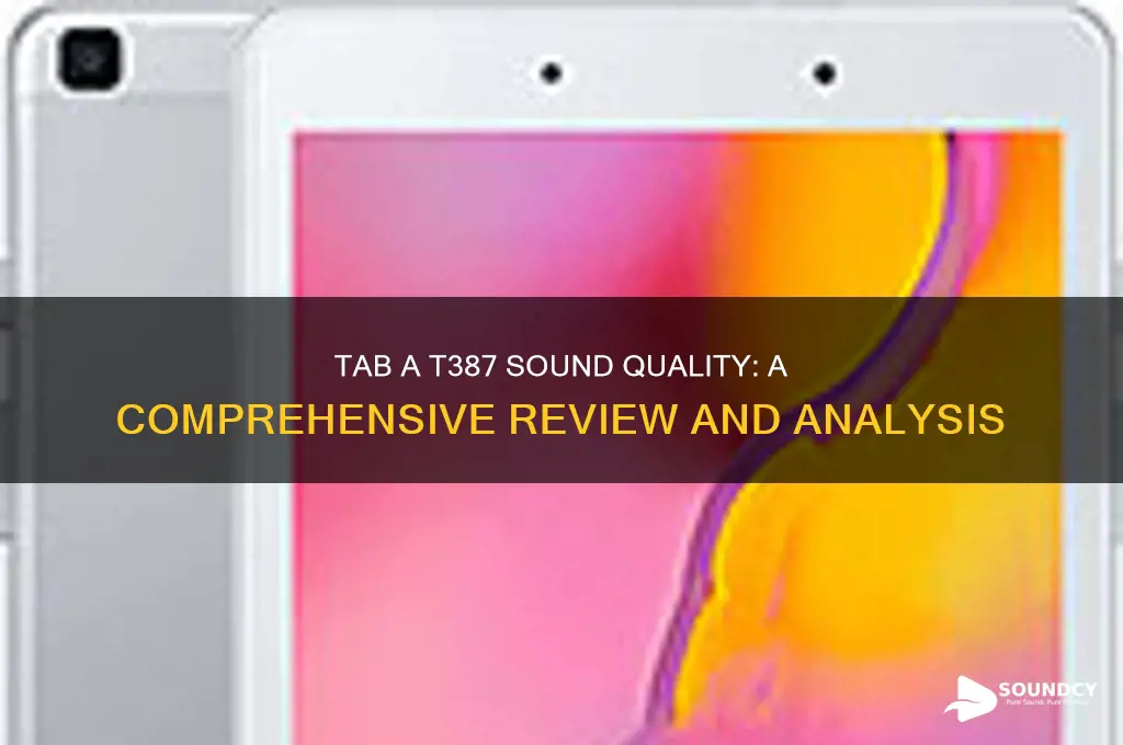 how is the sound on the tab a t387