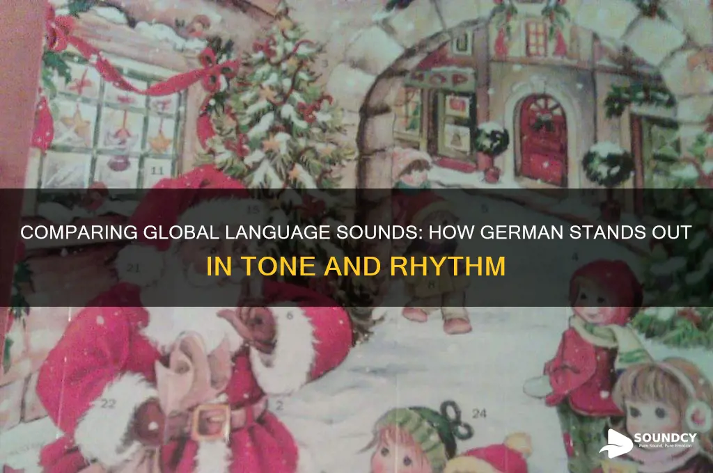 how languages sound compared to german