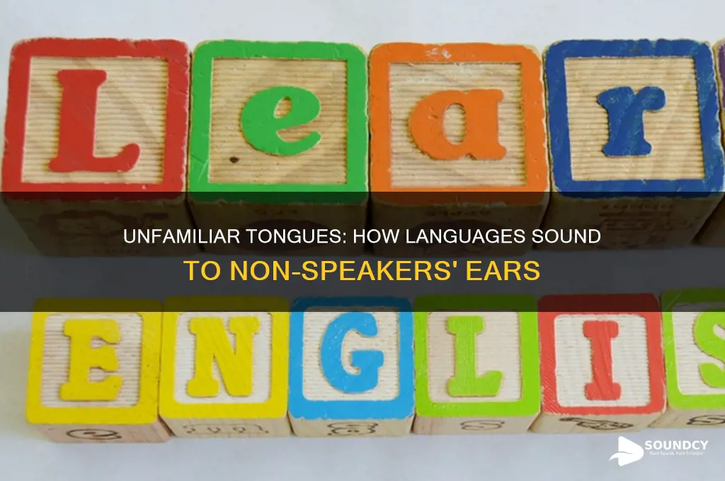 how languages sound to non speakers