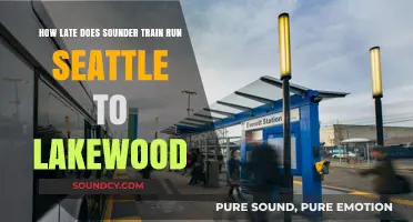 Sounder Train Schedule: Late-Night Service from Seattle to Lakewood