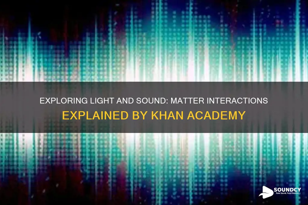 how light and sound interact with matter khan academy