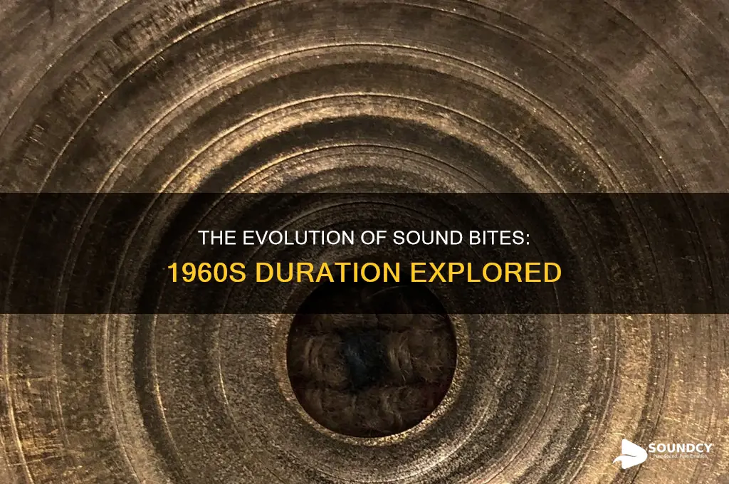 how long did a sound bite last in 1960