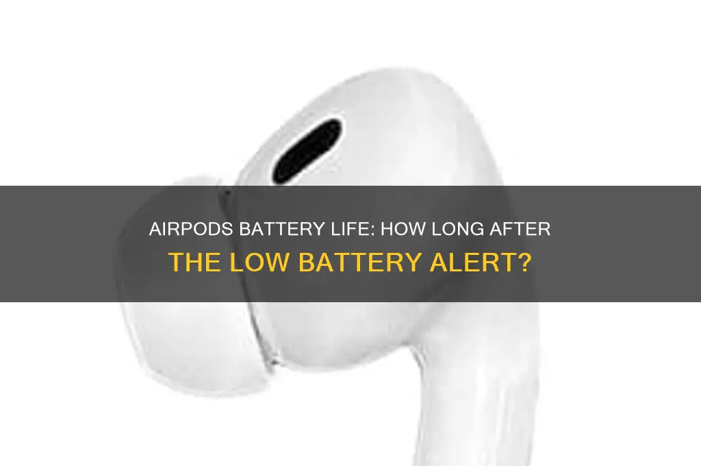 how long do airpods last after low battery sound