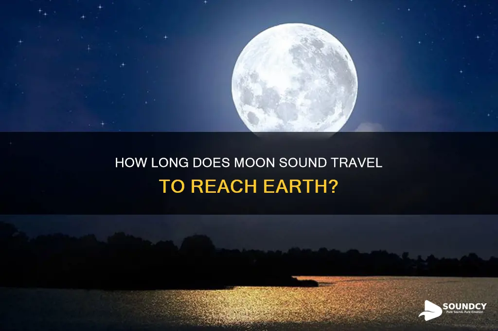 how long does moon sound take to reach earth