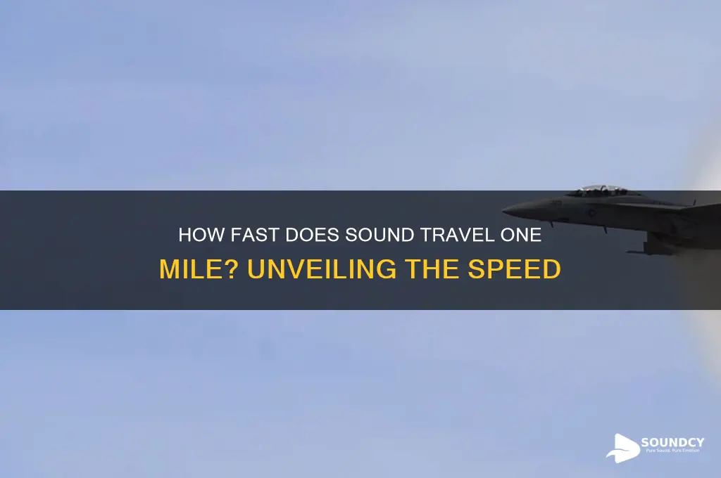 how long does sound take to travel 1 mile