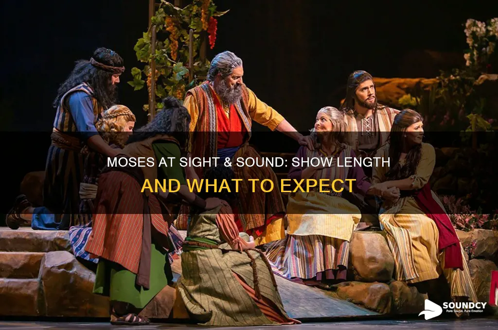 how long is moses at sight and sound theater