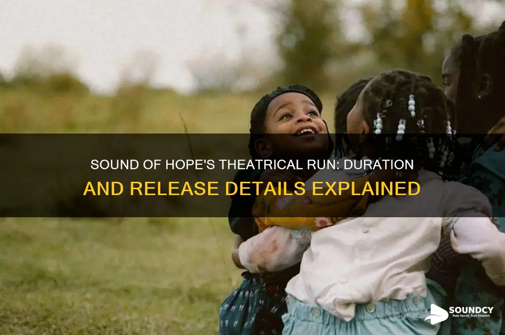 how long will sound of hope be in theaters