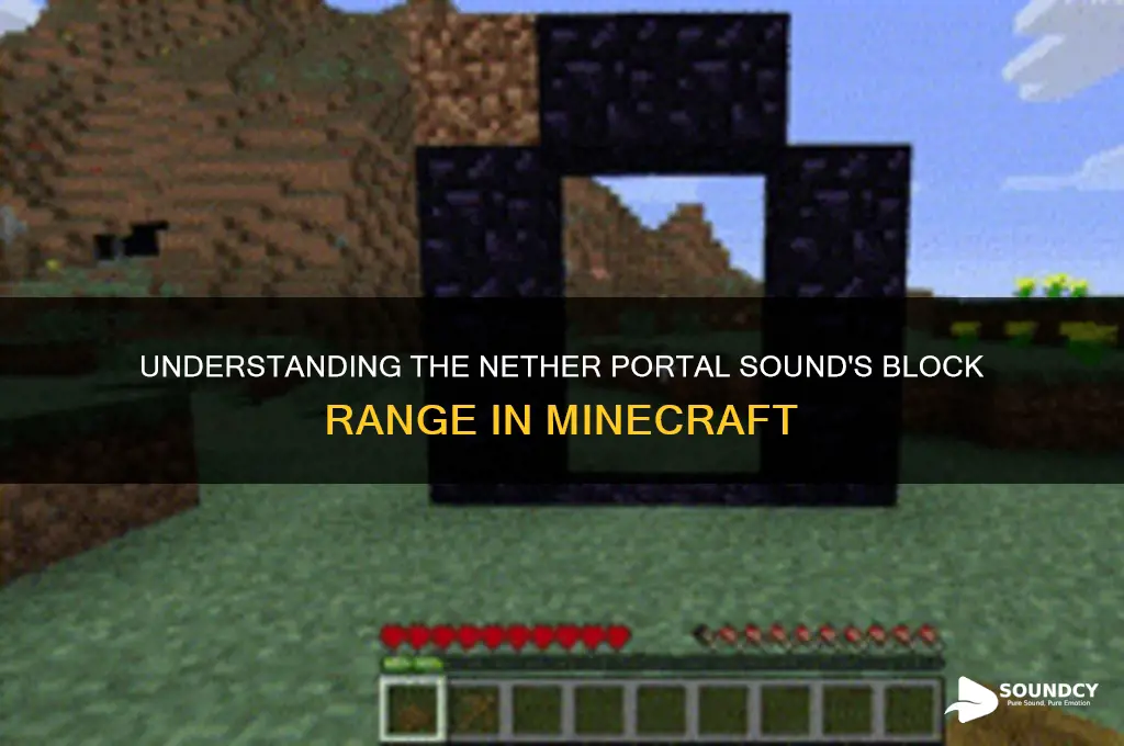how many blocks nether portal sound
