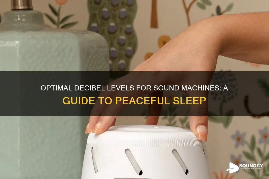 how many decibels for sound machine