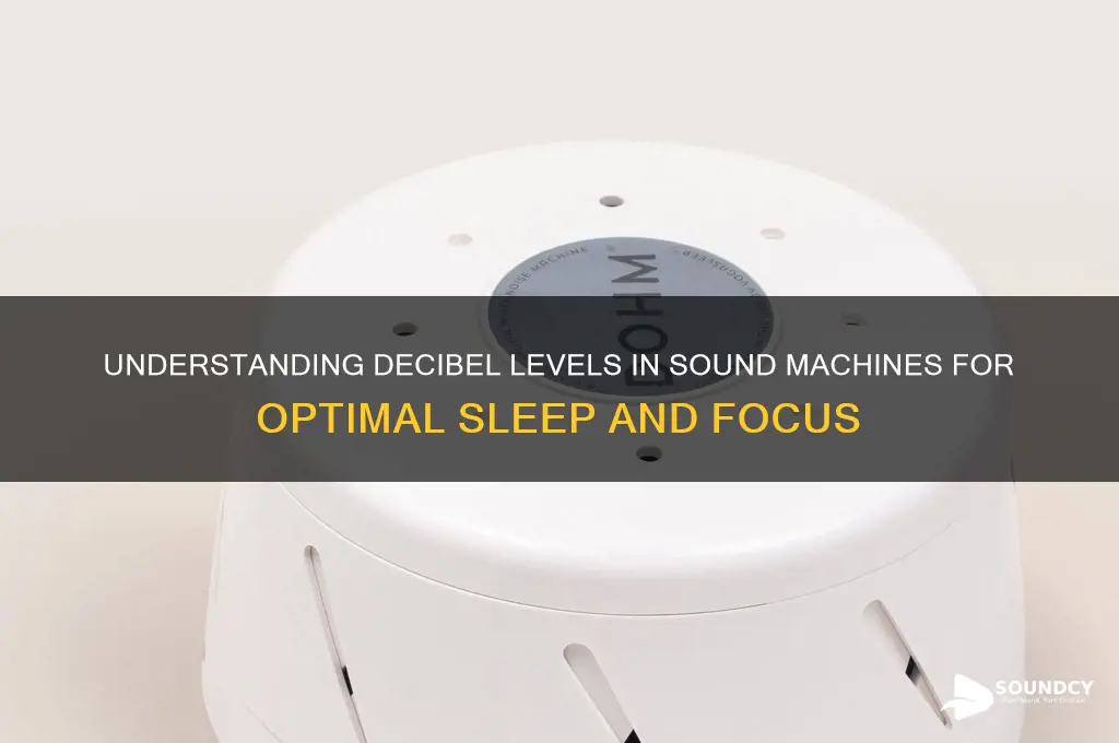 how many decibels sound machine