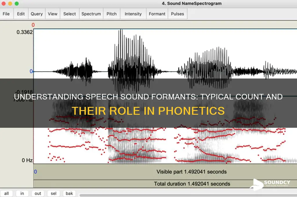 how many formants does a speech sound typically have