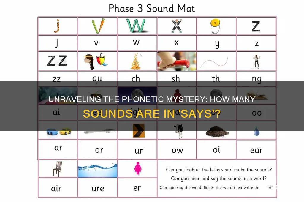how many sounds are in says