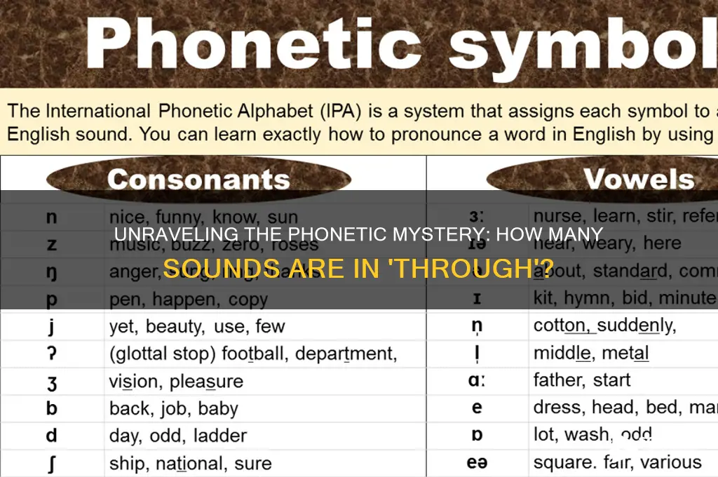 how many sounds are there in the word through