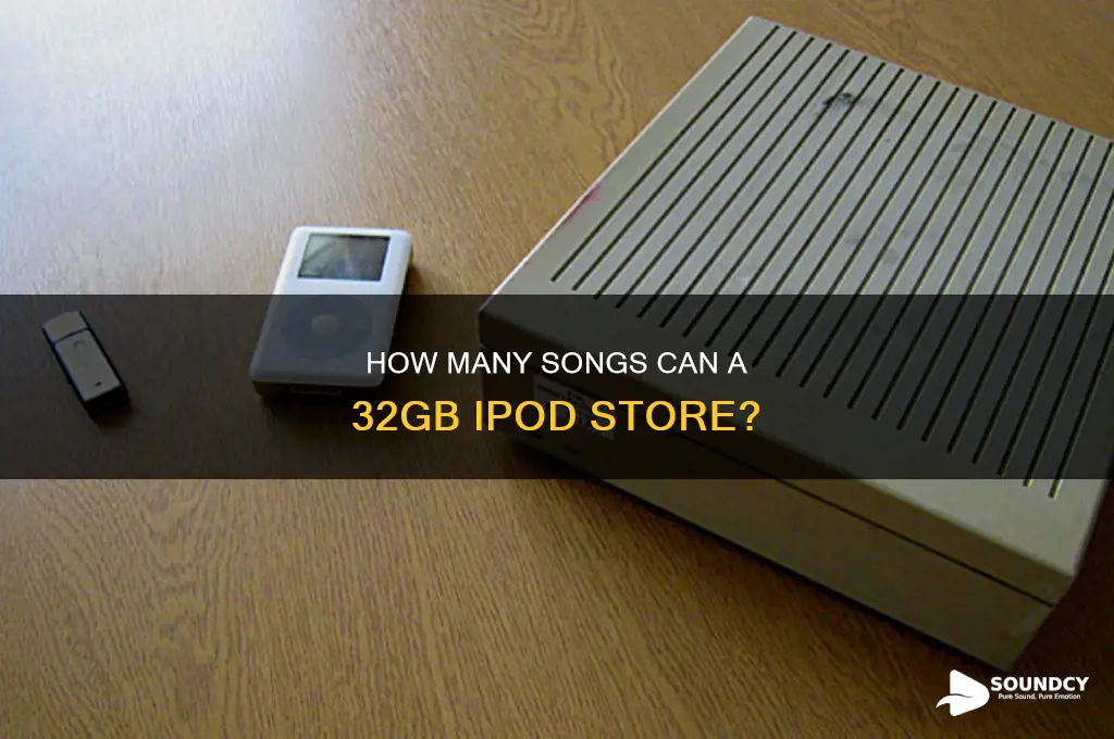 how many sounds does a 32 gb ipod store