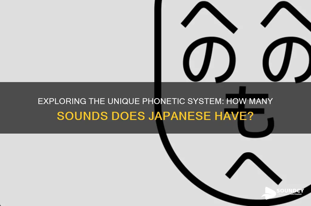 how many sounds does japanese have