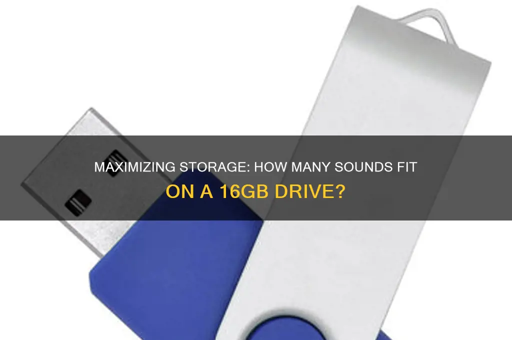 how many sounds will a 16 gb drive hold