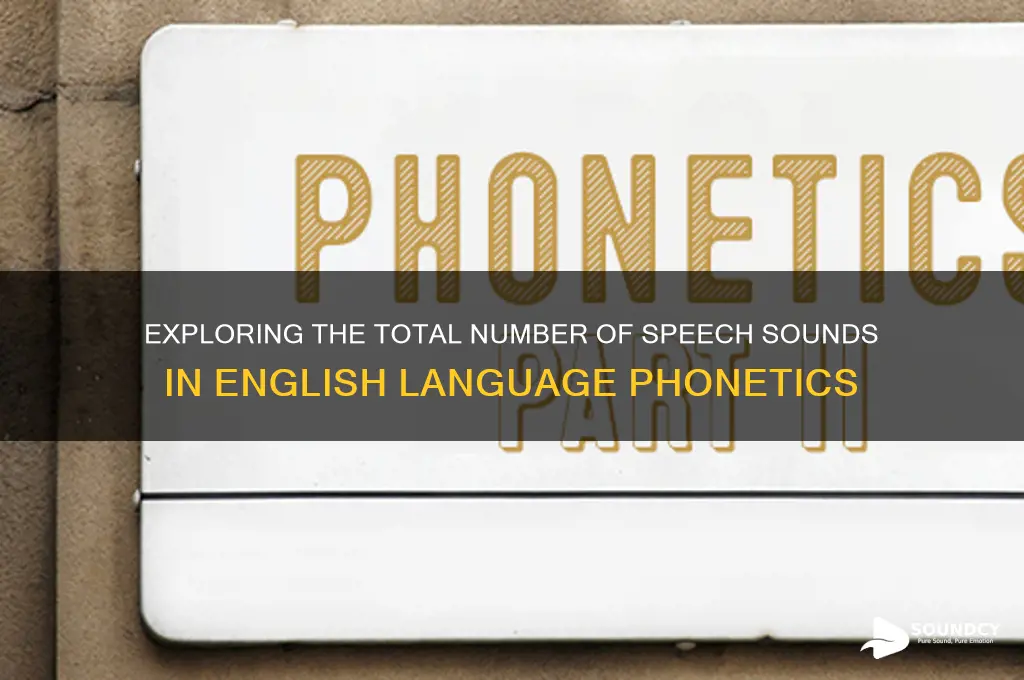 how many speech sounds are in the english language