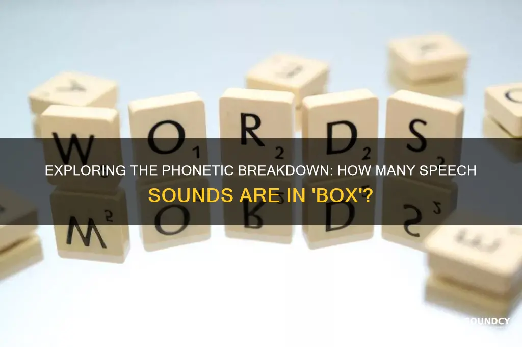 how many speech sounds are in the word box