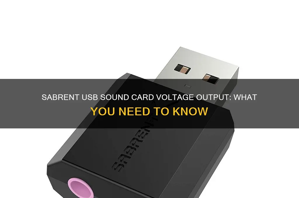 how many volts does sabrent usb sounds card give