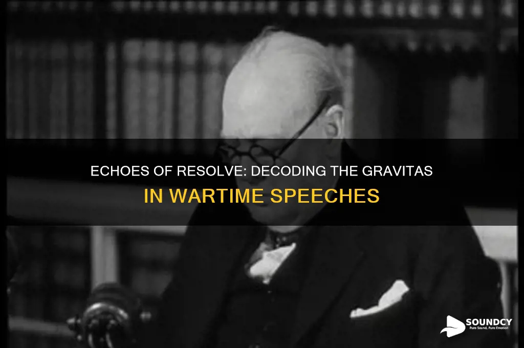 how might the tone of a wartime speech sound