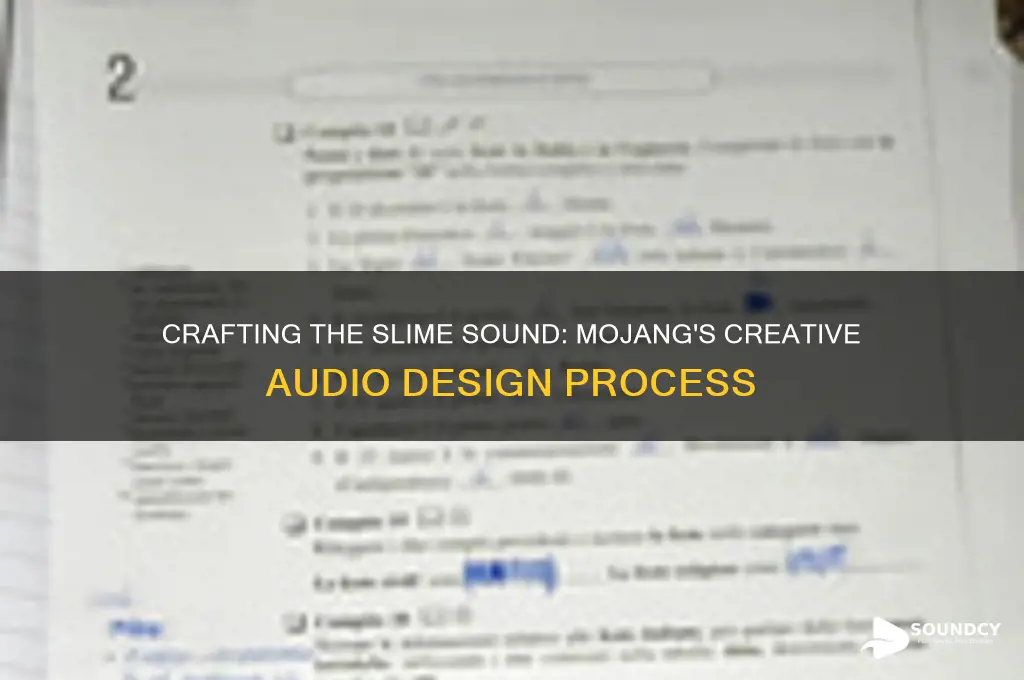 how mojang made the slime sound