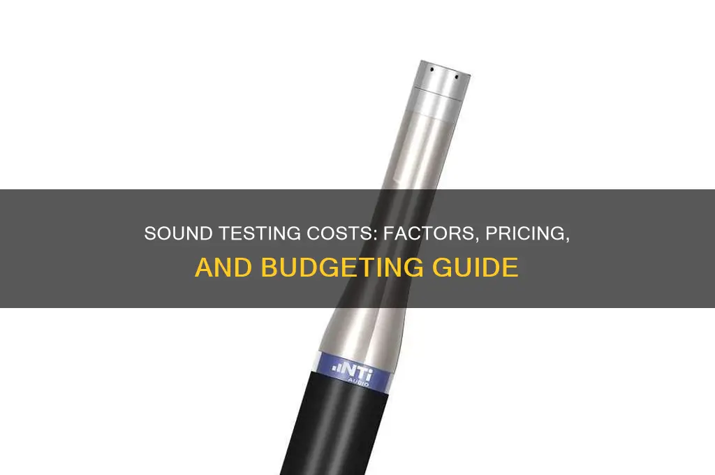 how much does sound testing cost