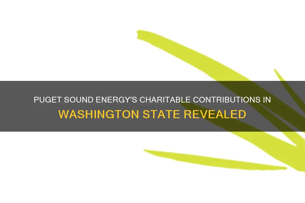 how much has puget sound energy donated to wa