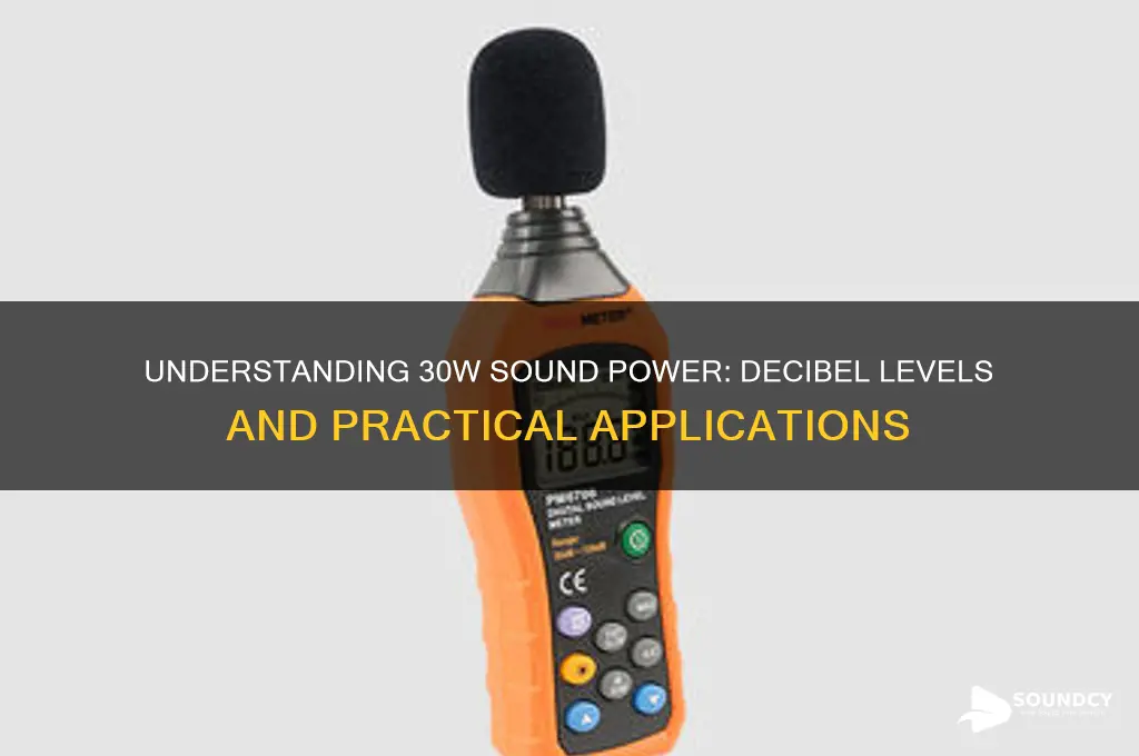 how much is 30w of sound