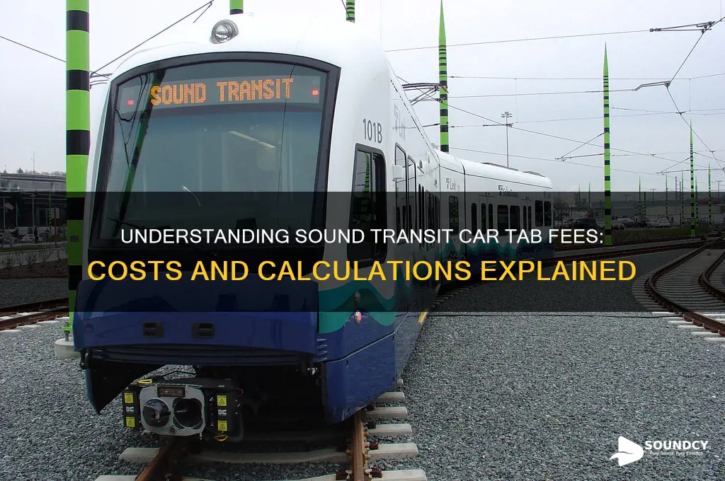 how much is the sound transit on car tabs