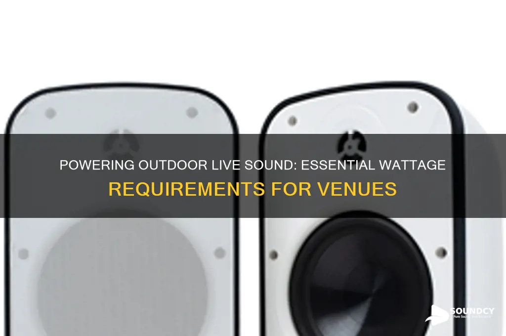 how much power needed for live sound outdoor venues