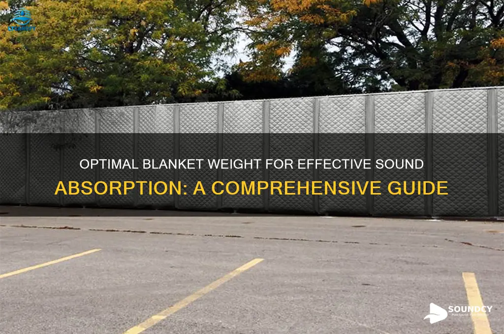 how much should a blanket weigh to absorb sound