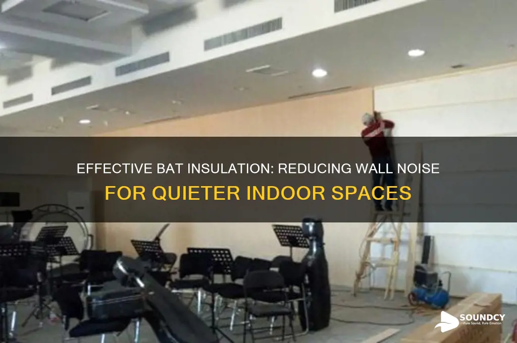 how much sound bat insulation helps in a wall