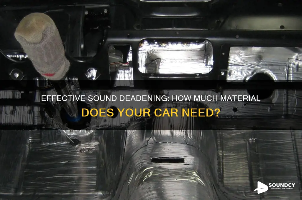 how much sound deadener for car