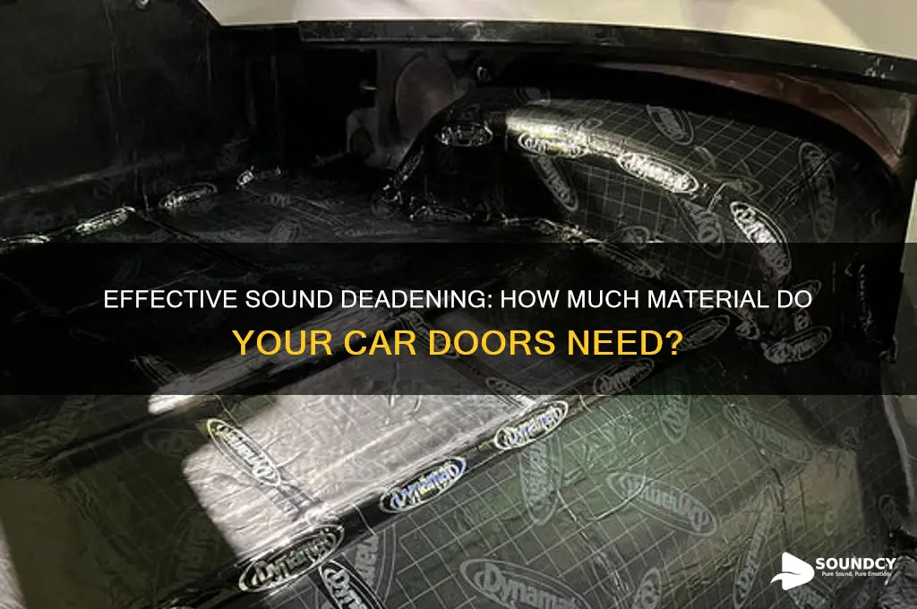 how much sound deadener for doors